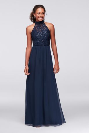 Chiffon Halter Neck Dresses